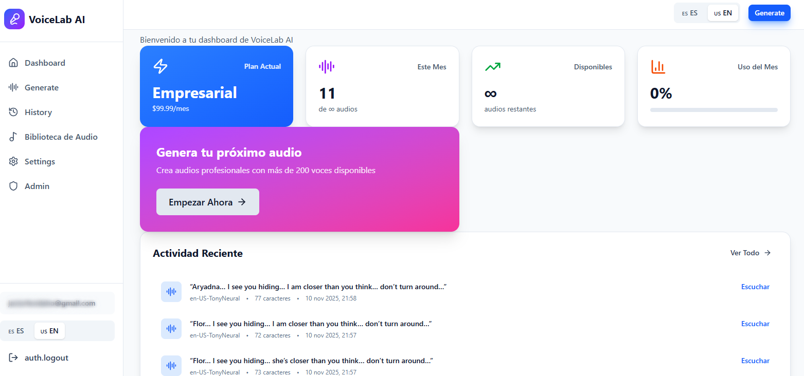VoiceLab AI - Screenshot 2 showing product features and functionality