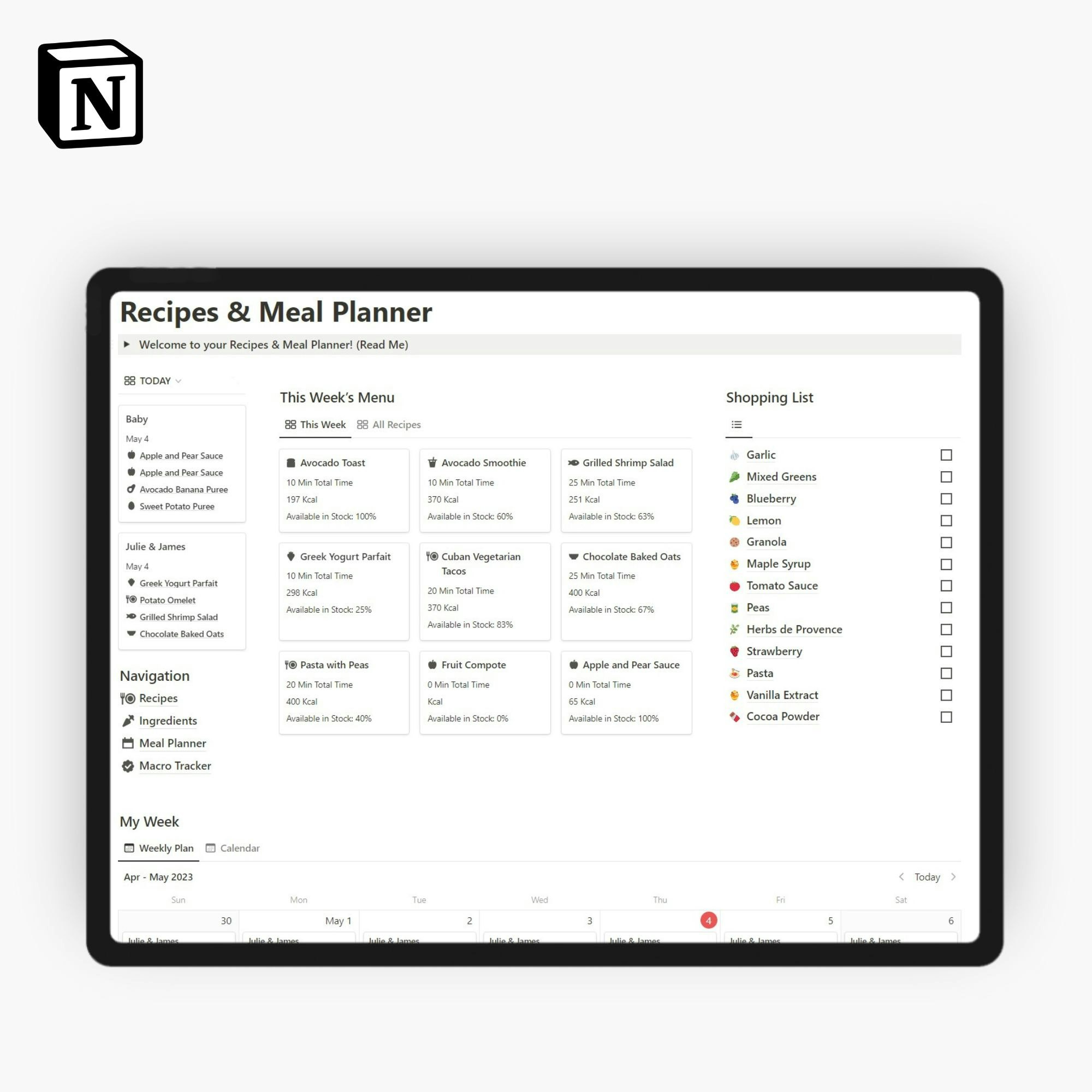 Notion Meal Planner