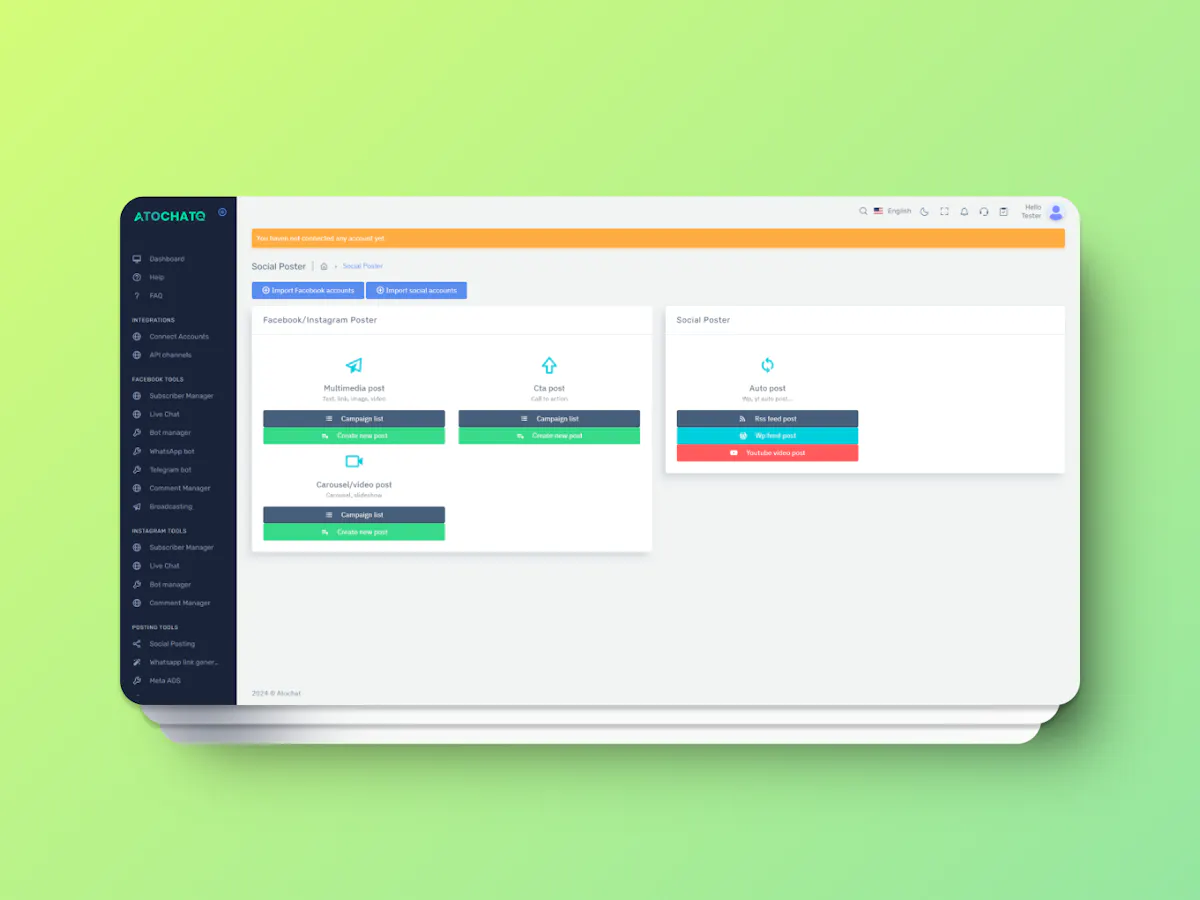 Atochat - Chatbot Marketing Software