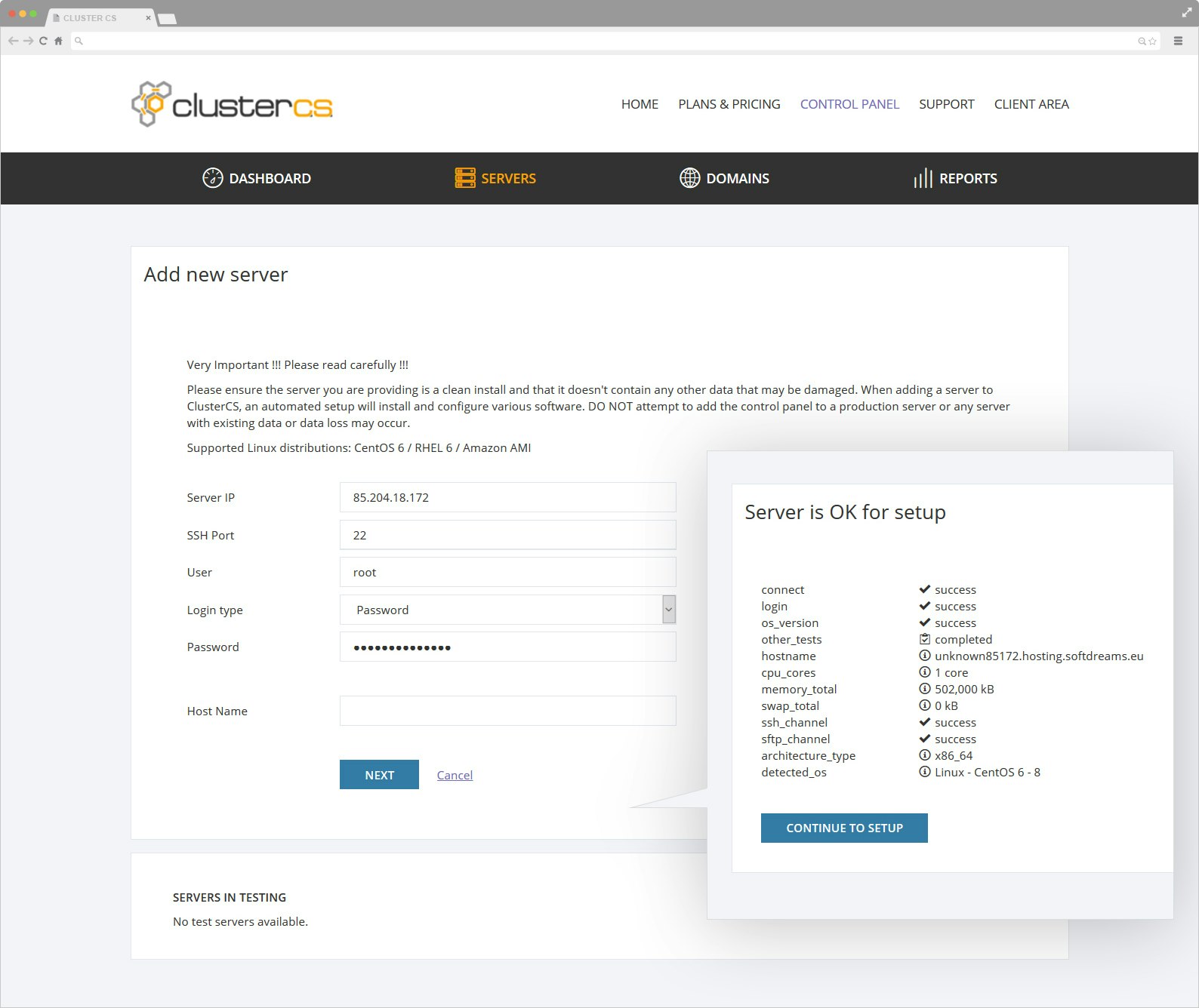 ClusterCS gallery image