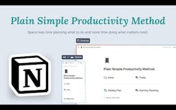 Plain Simple Productivity Method media 1