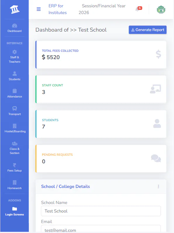 Free School Management System gallery image