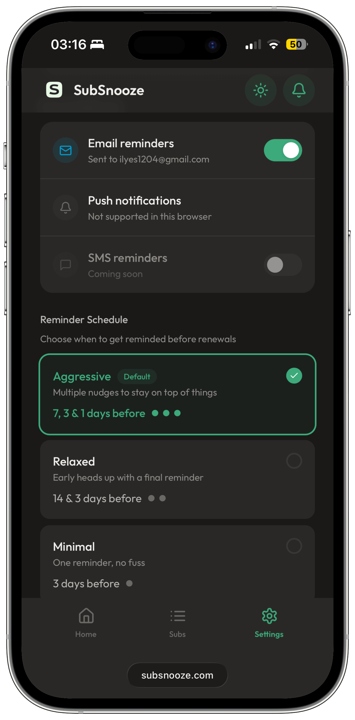 SubSnooze gallery image
