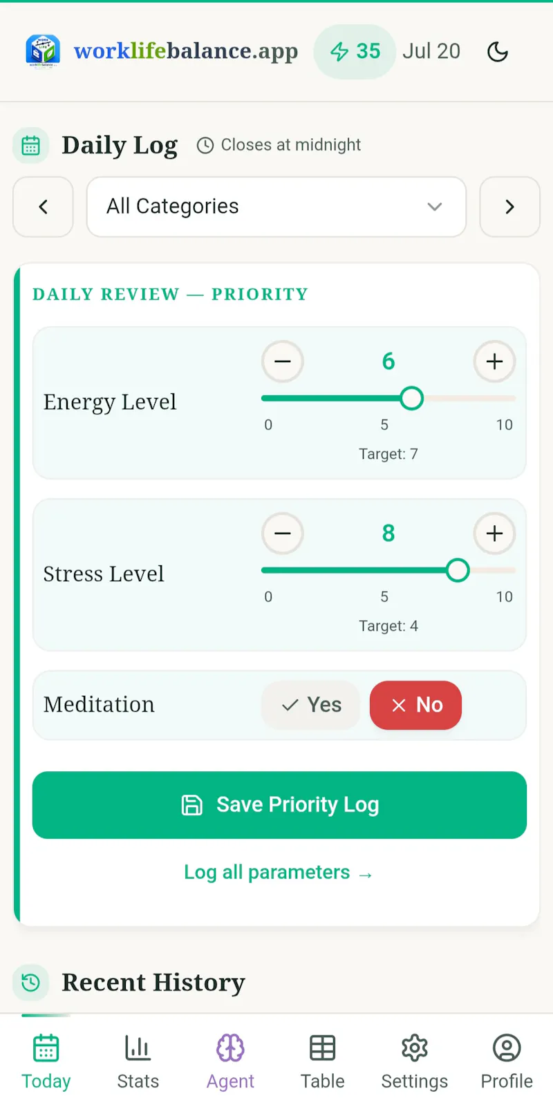 Work-Life Balance App screenshot 3