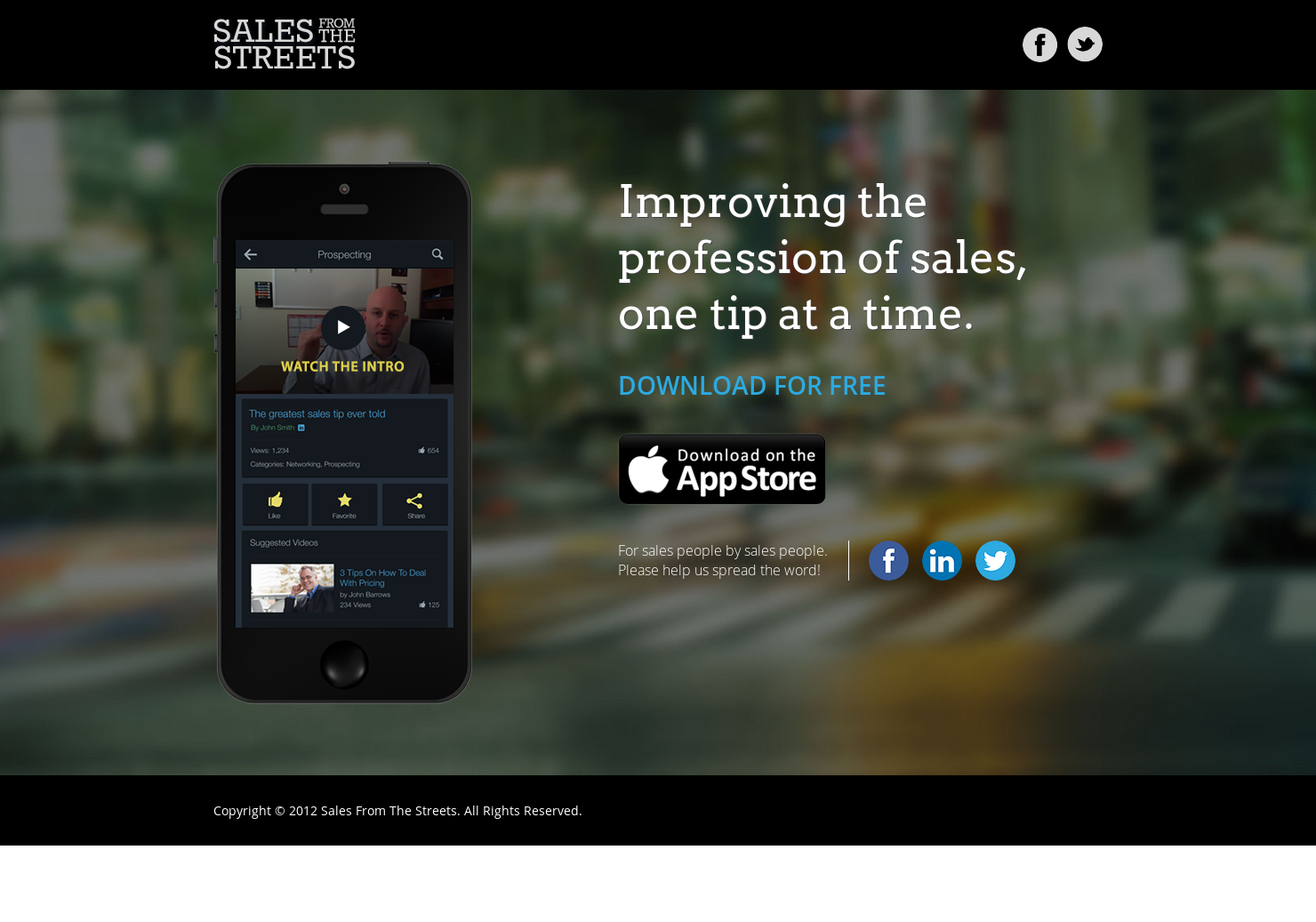 Sales from the Streets