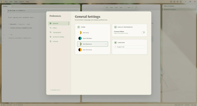 VanFolio — Markdown Workstation screenshot 5