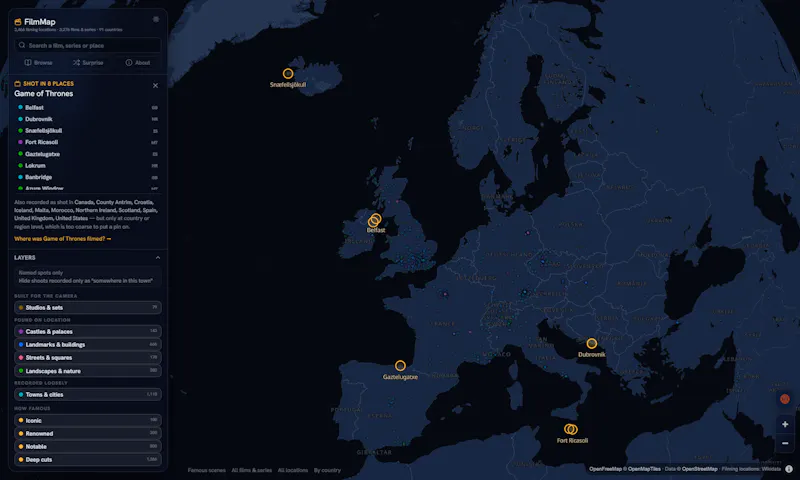FilmMap screenshot 2