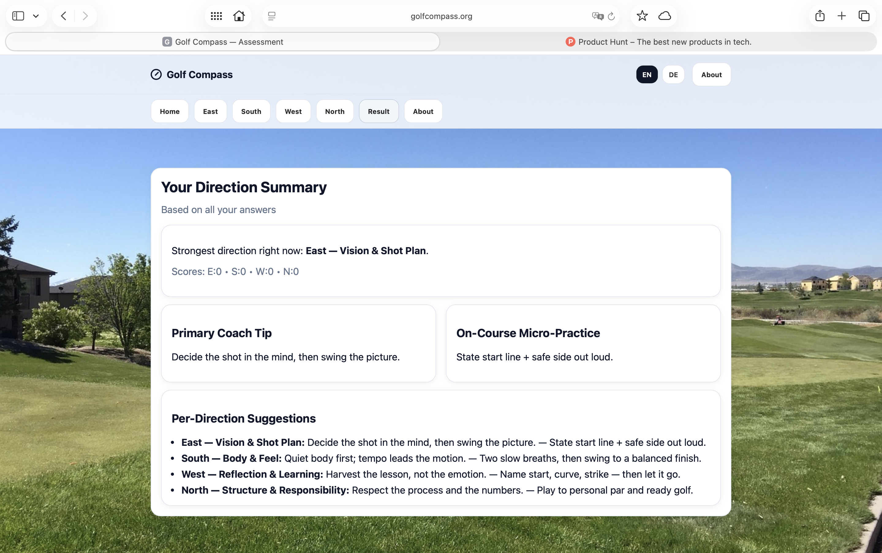 Golf Compass — Assessment - Screenshot 5 preview