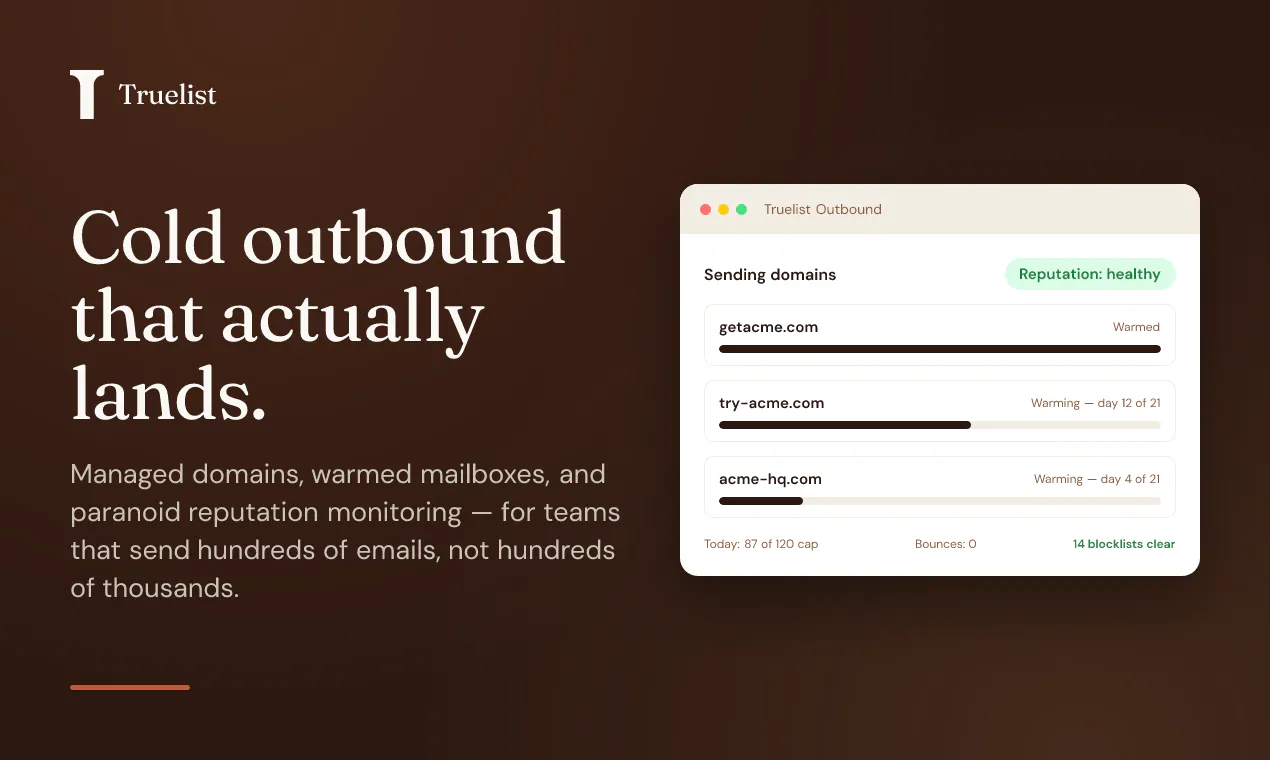 Truelist Outbound screenshot 1