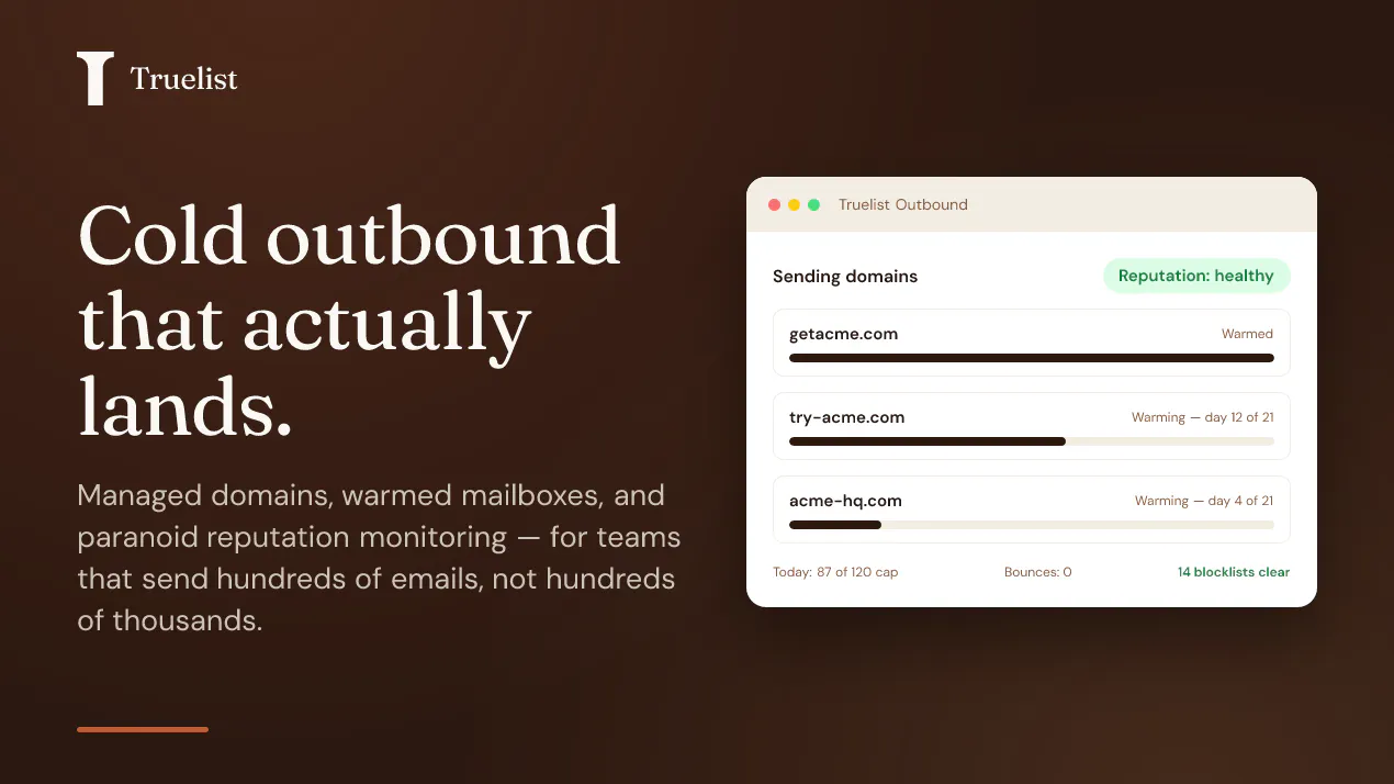 Truelist Outbound product