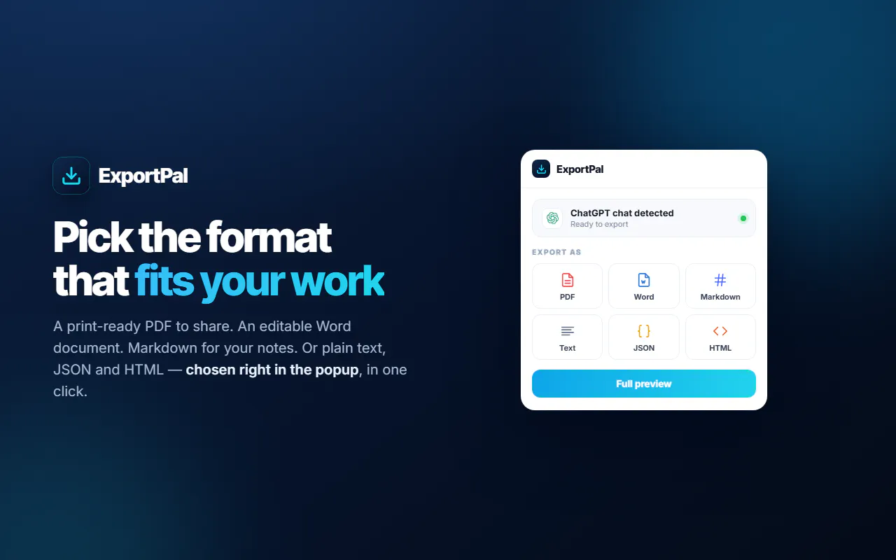 ExportPal screenshot