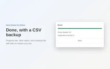 Data Cleaner for Notion gallery image
