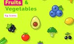 Fruits and Vegetables Icons image