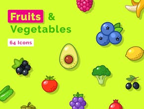 Fruits and Vegetables Icons gallery image