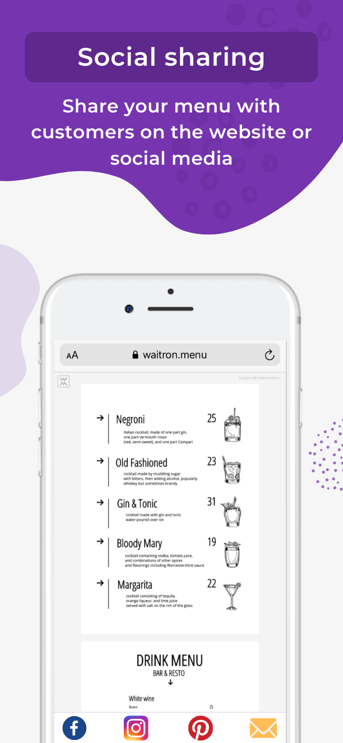 Waitron.Menu gallery image
