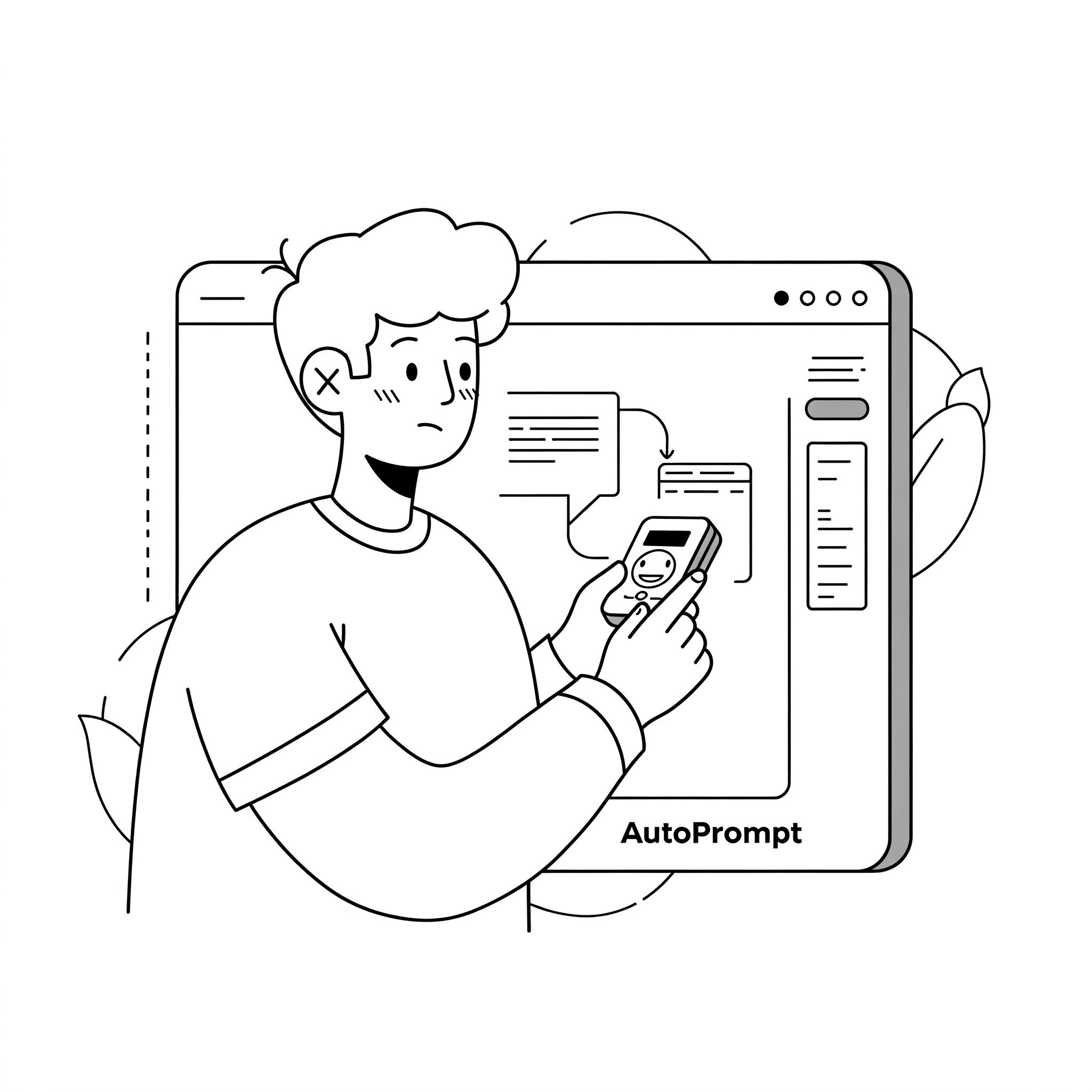 Mídia 2 de AutoPrompt.cc - gerador de prompt automático
