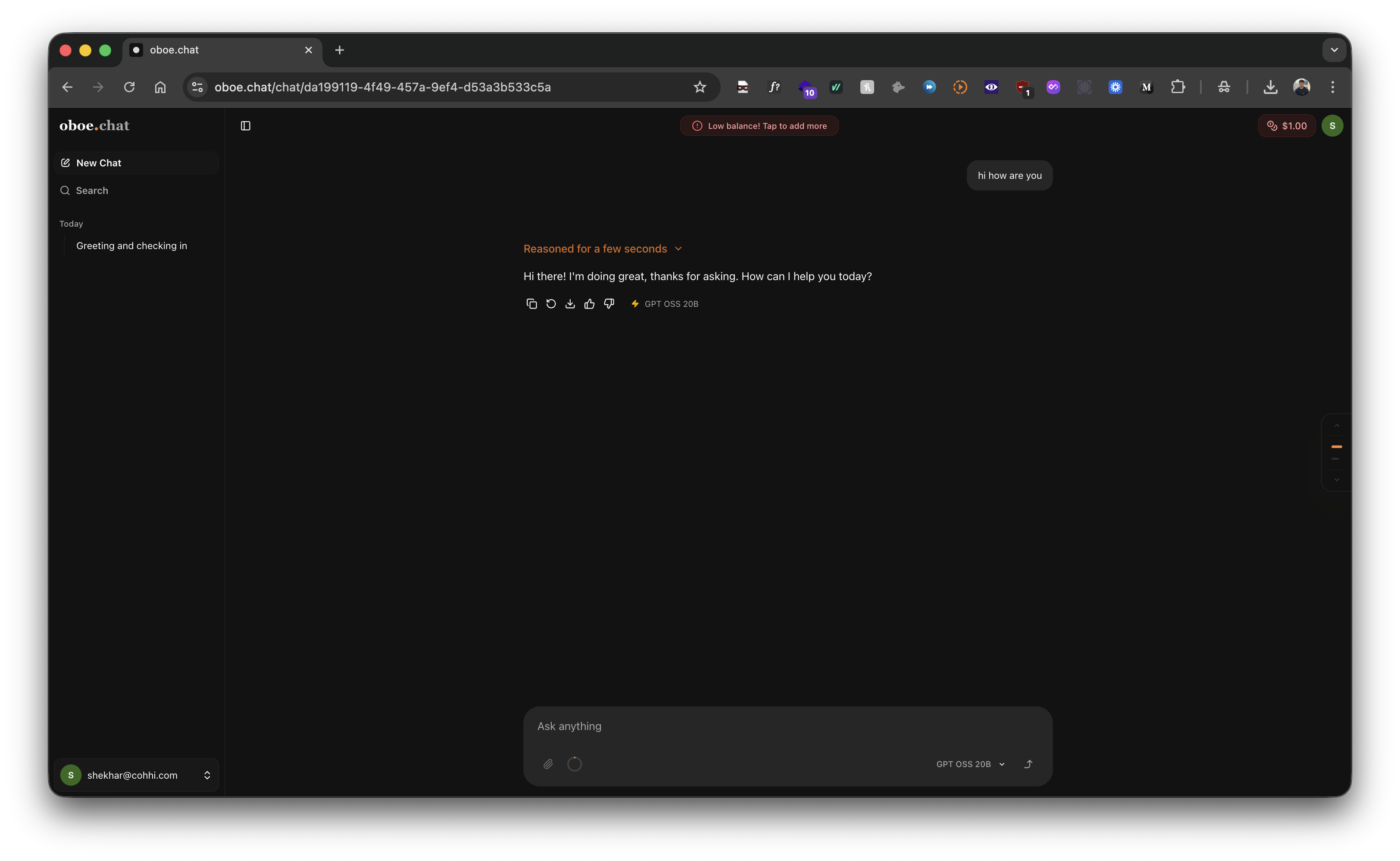 oboe.chat - Screenshot 2 showing product features and functionality
