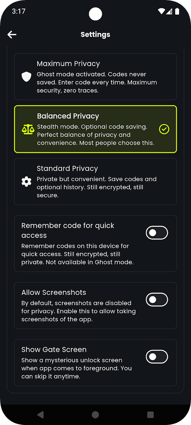 No Trace Chat - Screenshot 4 showing product features and functionality