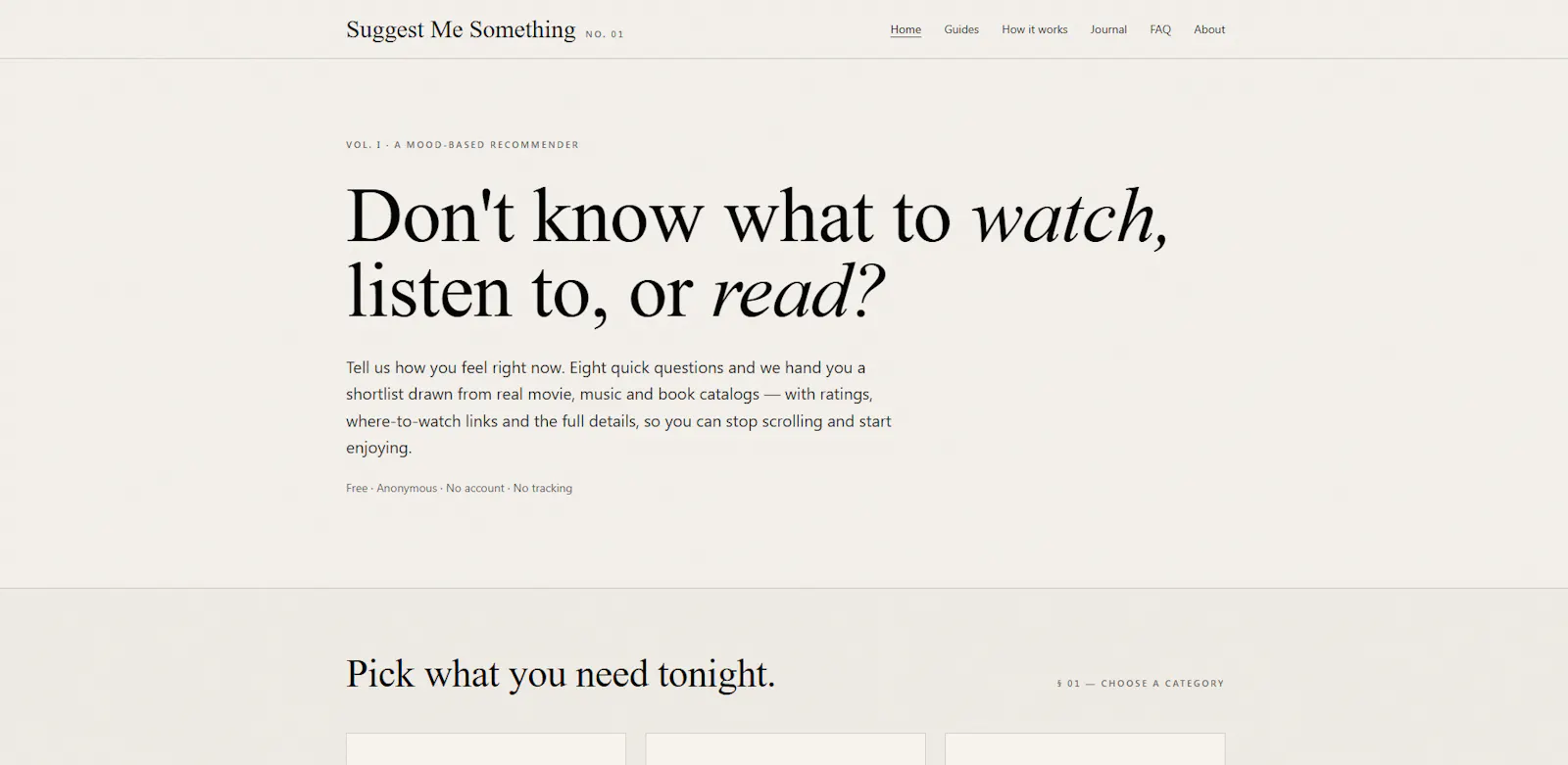 Suggest Me Something screenshot 1