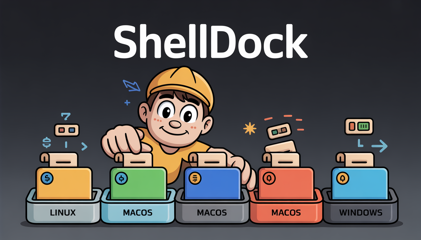Shelldock - Product Hunt launch logo and brand identity