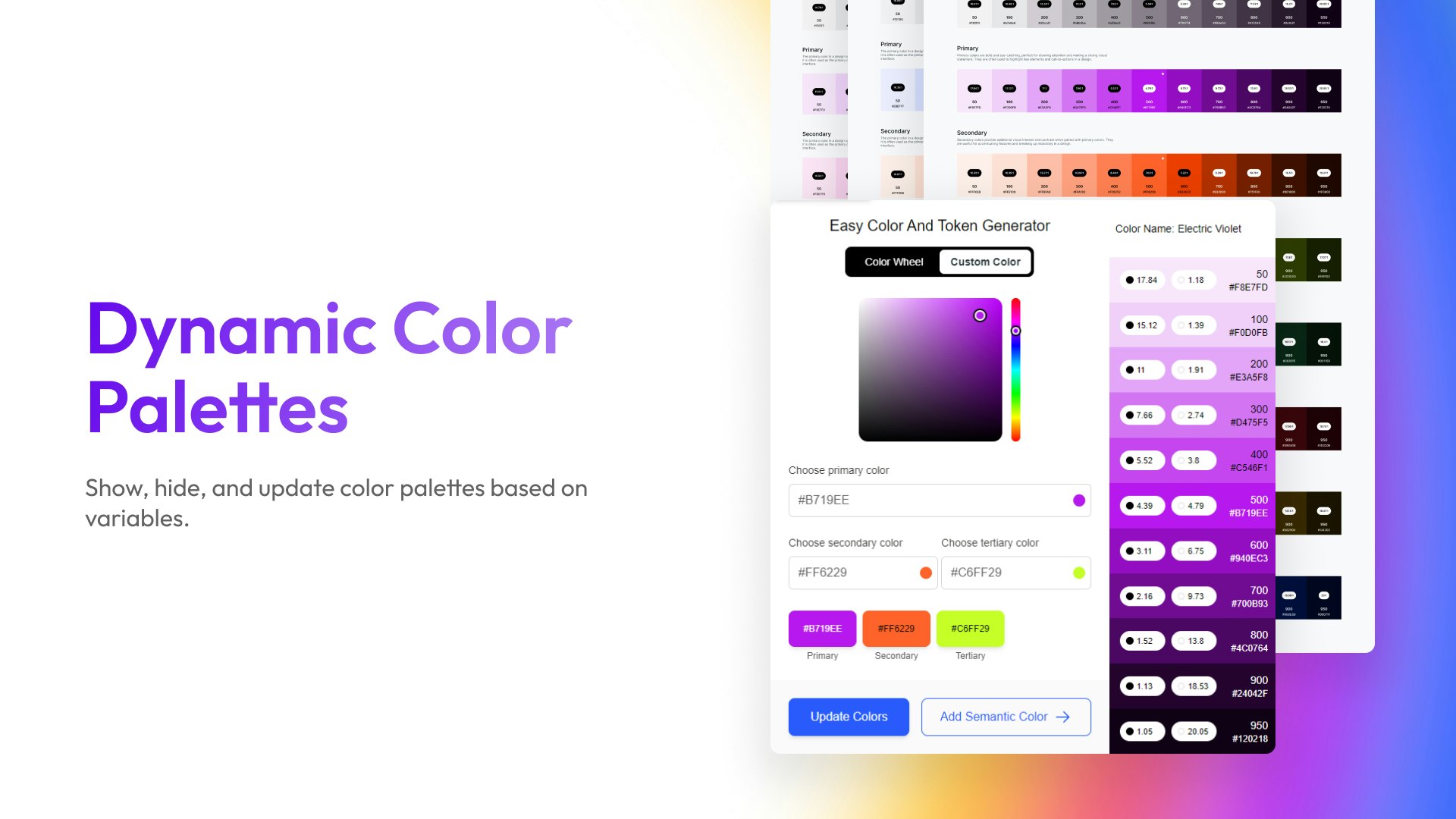 Einfache Farbe und Tokengenerator - Farbgenerator das ultimative Plugin für Figma Medien 5