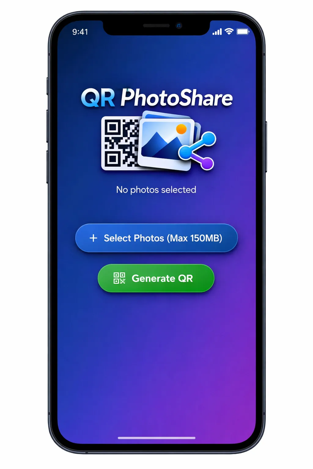 QR PhotoShare - Fast Transfer 제품 배너
