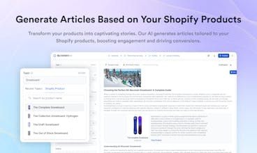 Example of a rich content generator in the BlogSEO AI Shopify app