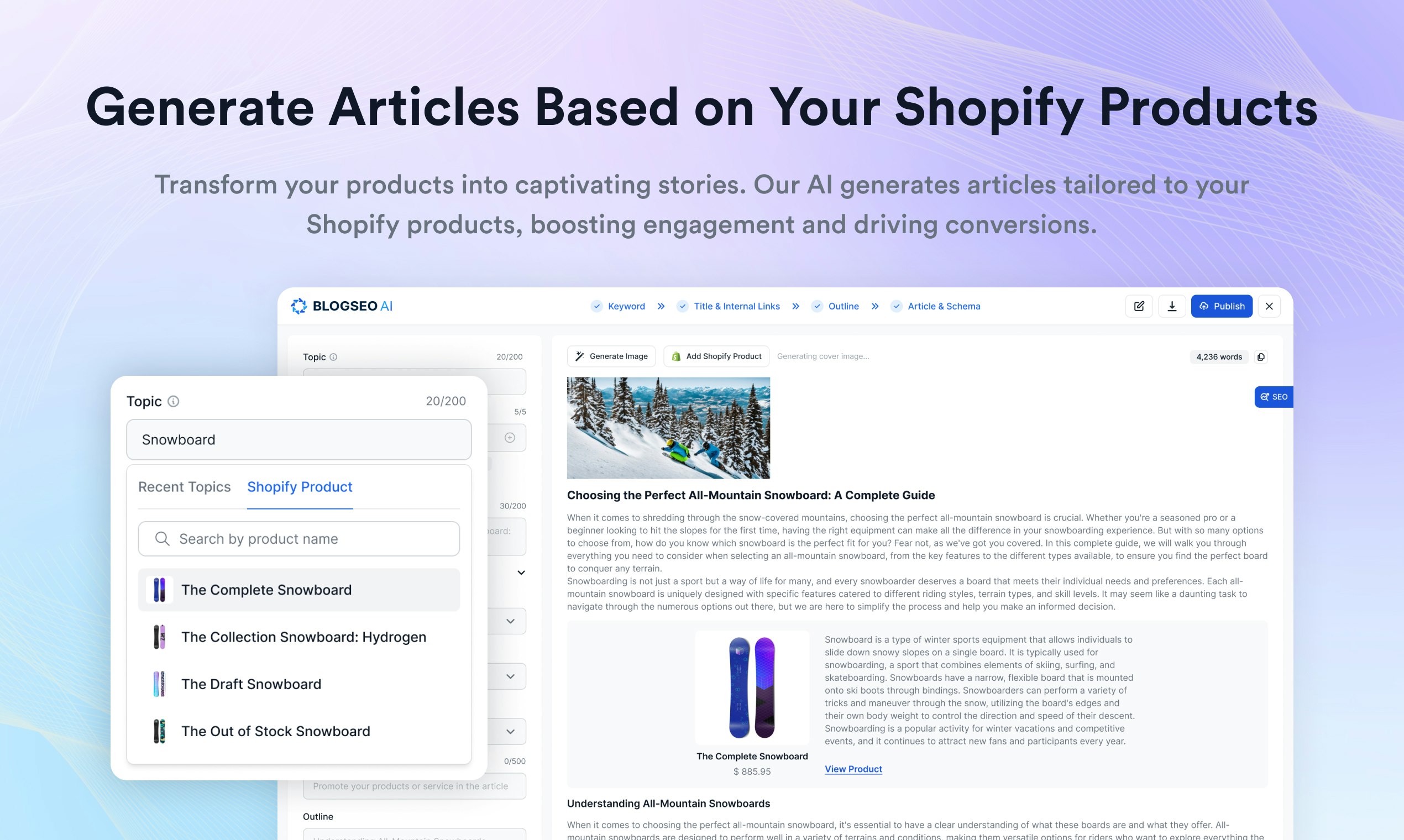 blogseo ai for Shopify - 让AI根据您的产品生成SEO就绪的文章媒体4