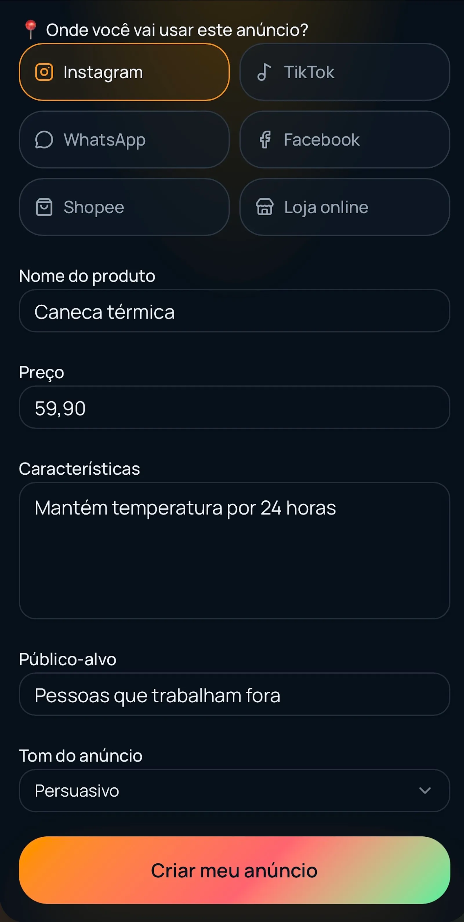 AnúncioIA screenshot 2