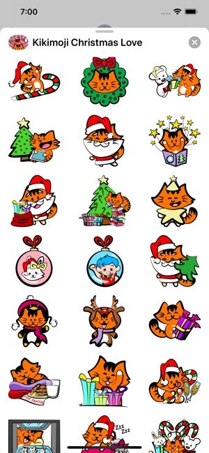 Kikimoji Christmas Love sticker pack gallery image