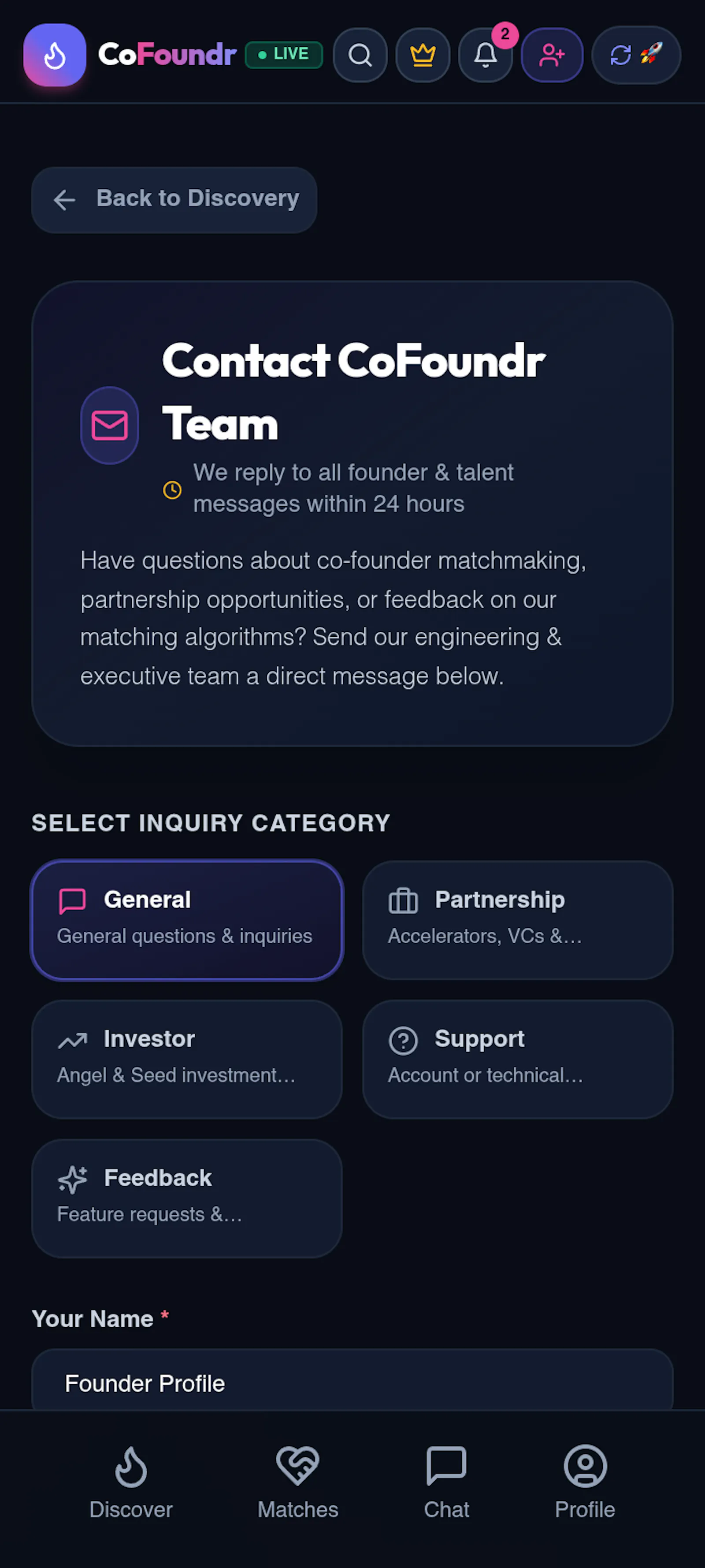 CoFoundr : Find a Cofoundr screenshot 2