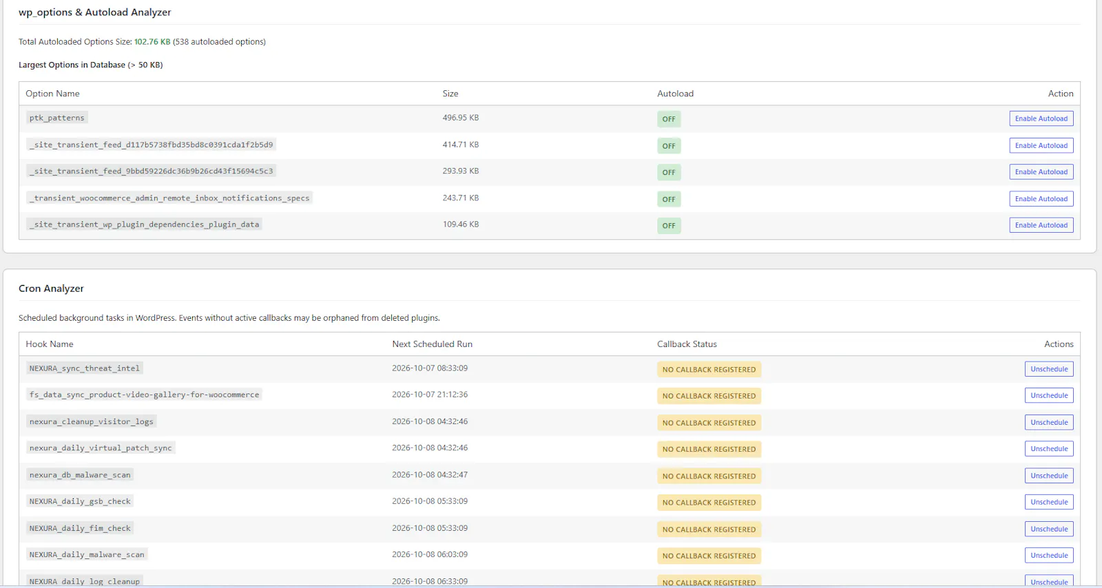Nexura Database Cleaner & Optimizer screenshot 10