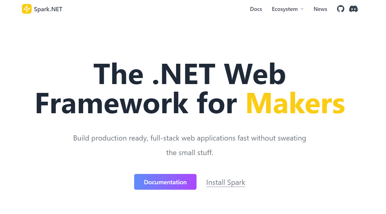 Spark.NET - 제조업체를위한 .NET 웹 프레임 워크 미디어 2
