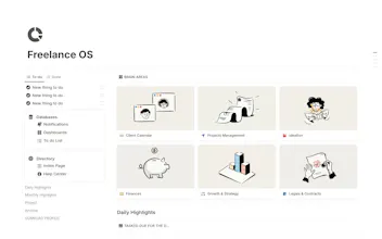 Freelance os notion template gallery image