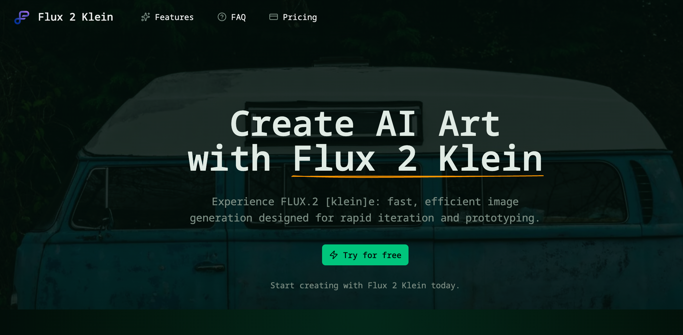 Flux 2 Klein - Main product screenshot demonstrating key features and user interface