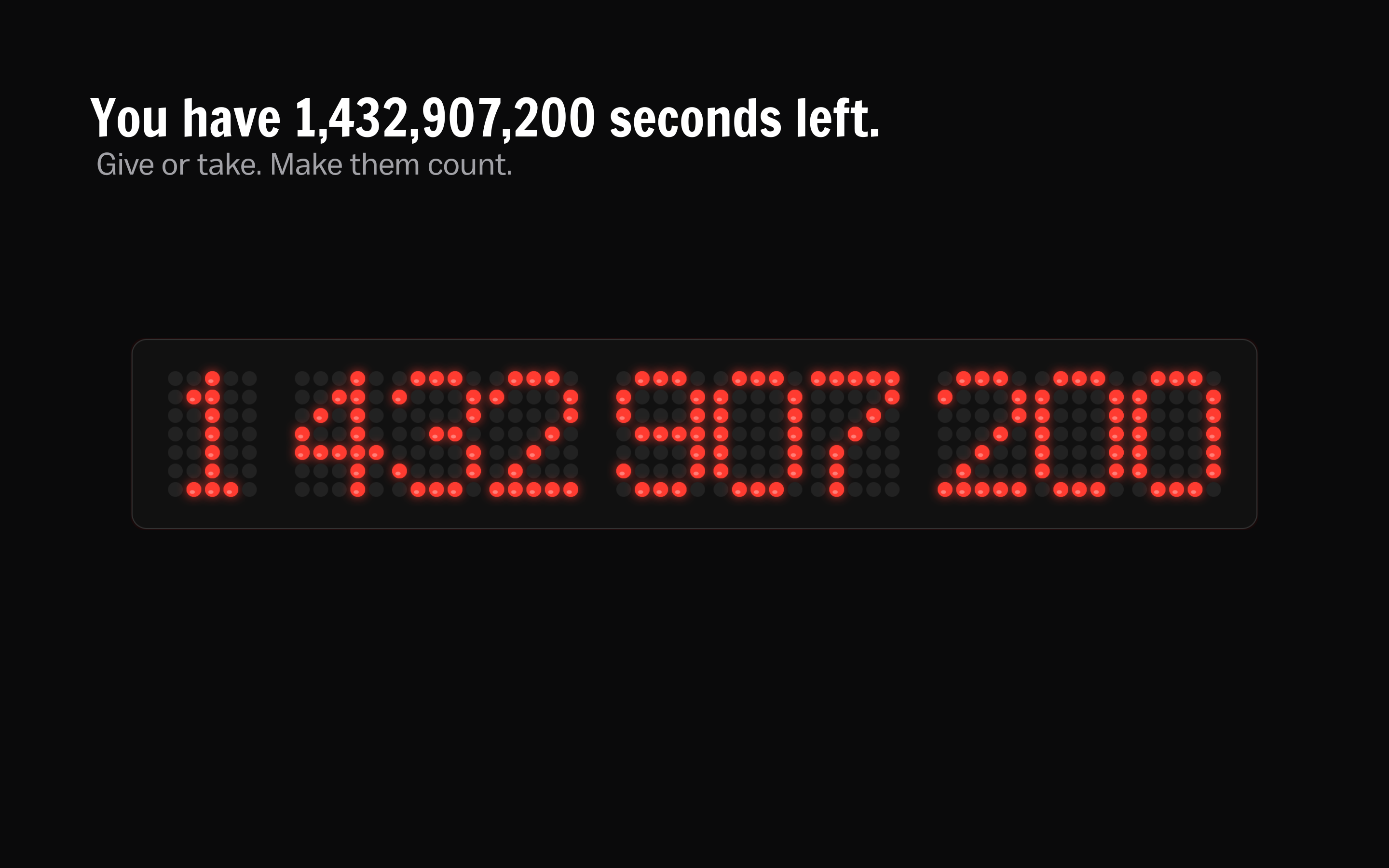 Fewer: Live every second gallery image