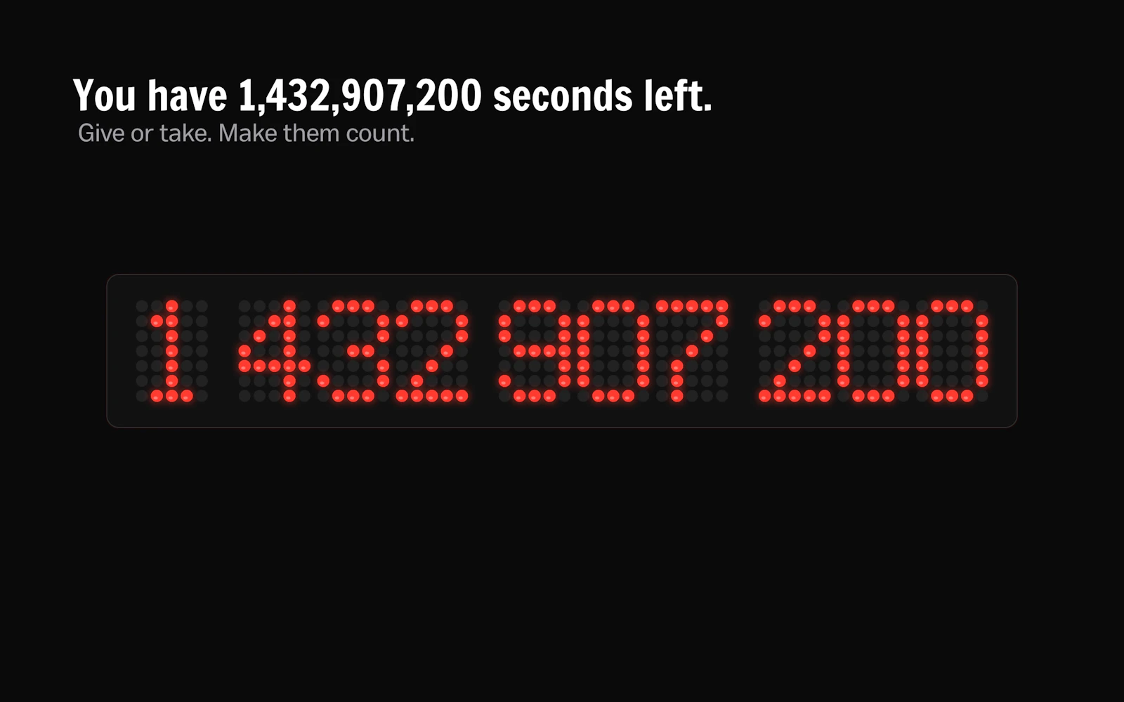 Fewer: Live every second screenshot 1