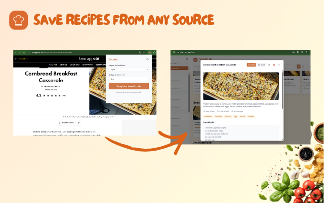Cocotte - Main product screenshot demonstrating key features and user interface