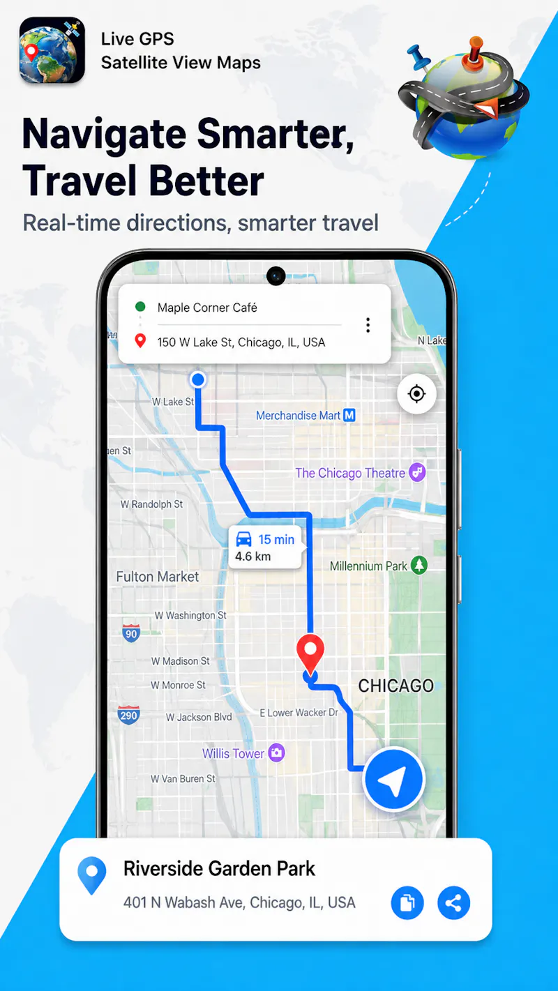 Live GPS Satellite View Maps screenshot 1