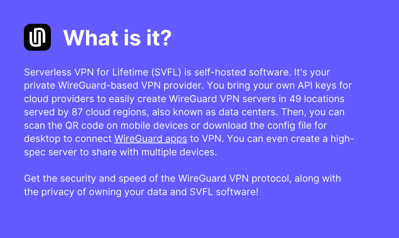 수명을위한 서버리스 VPN - Wireguard를 기반으로 한 귀하의 개인 주문형 VPN 제공 업체 미디어 3