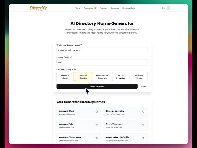 AI Directory Name Generator