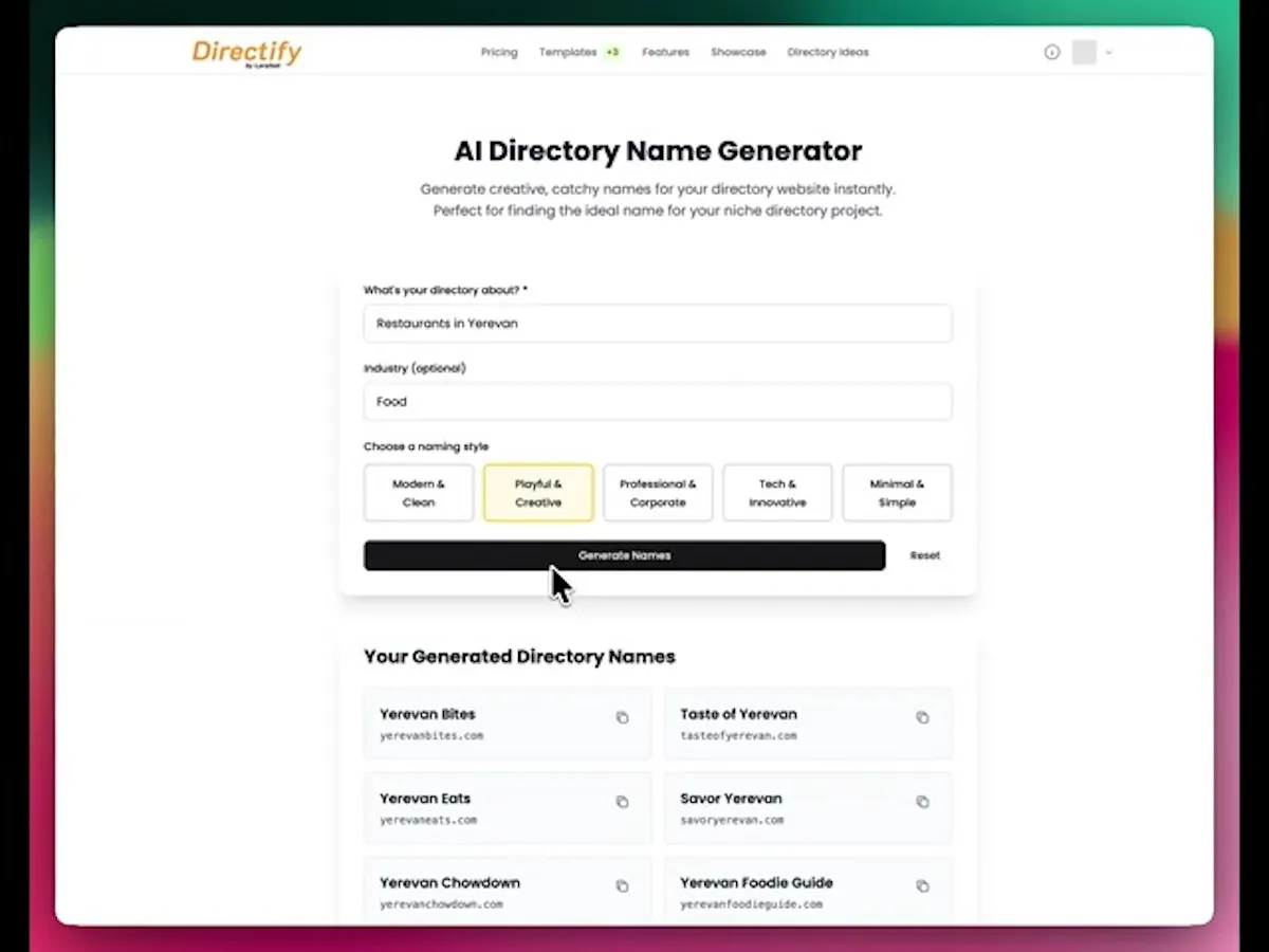 AI Directory Name Generator