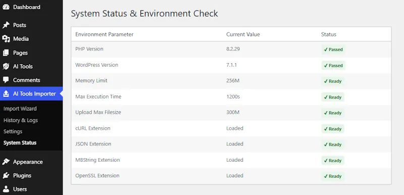 AI Tools Directory Data Importer screenshot 1