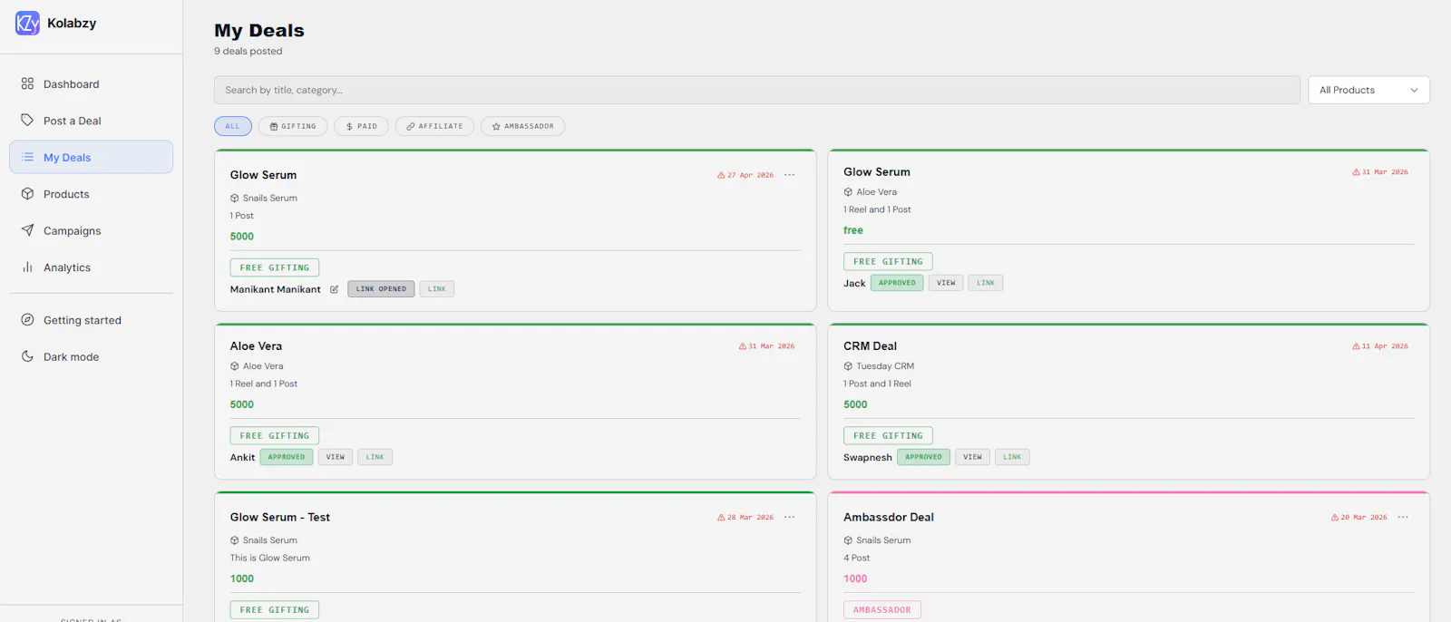 Kolabzy screenshot 1