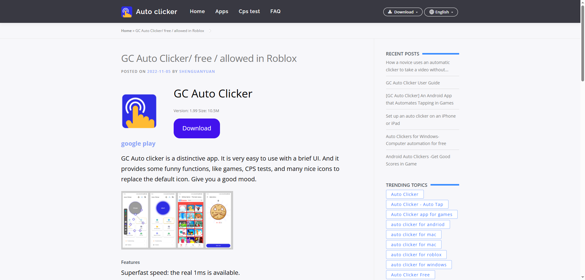 Auto clicker gallery image