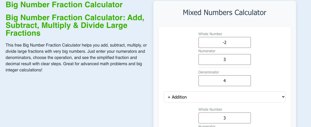 Fraction Calculator gallery image