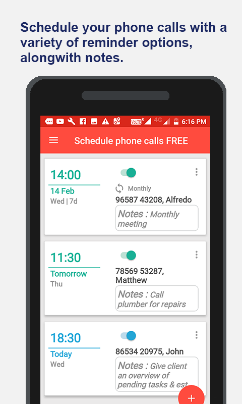 Schedule Phone Calls gallery image