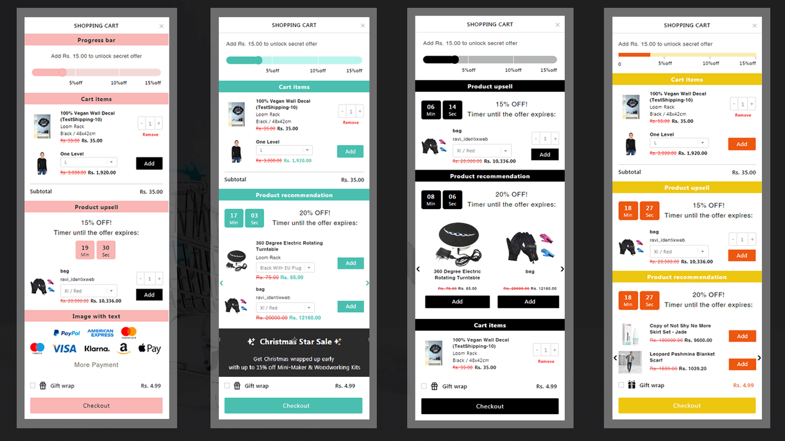 Media Icart Cart Laci keranjang upsell - Di Cart Upsell & Cross Jual Tawaran |CART PAGE |Laci kereta 2
