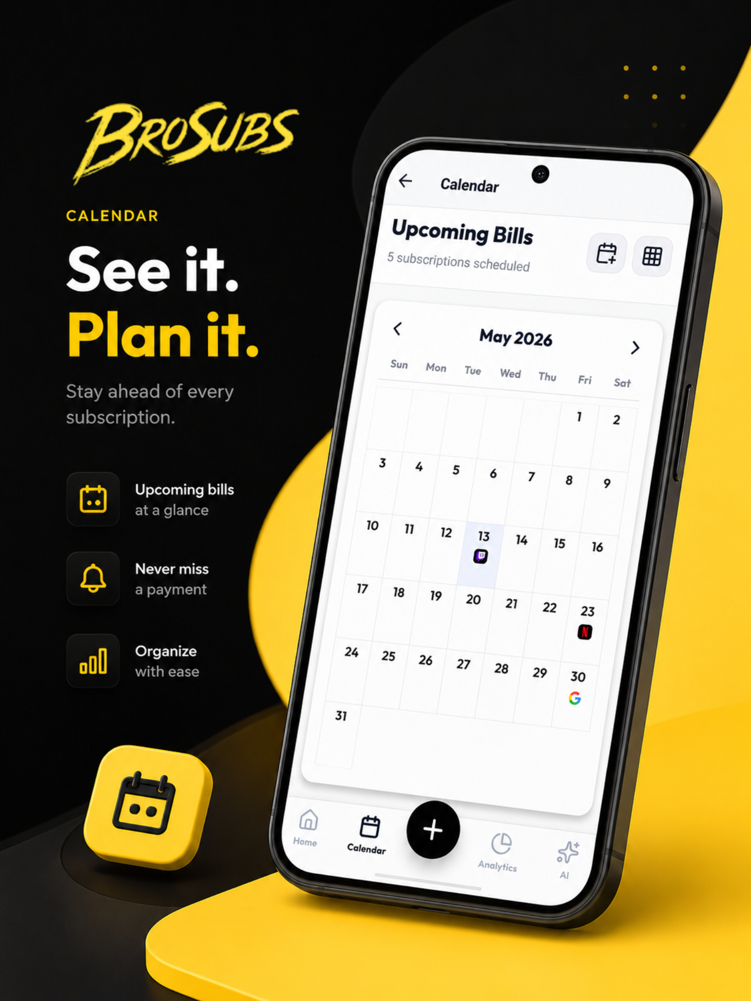 BroSubs – Subscription Tracker gallery image