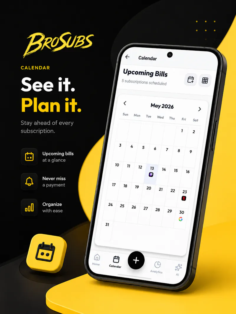 BroSubs – Subscription Tracker screenshot 2